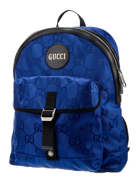 gucci backpack with blue flowers|gucci nylon backpack.